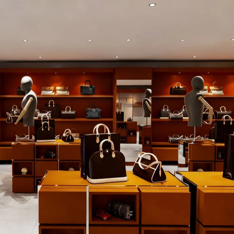Luxury Bags Leather - อุปกรณ์ตกแต่งร้านกระเป๋าถือระดับไฮเอนด์, เฟอร์นิเจอร์ตกแต่งภายในร้านกระเป๋า, ตู้โชว์สินค้าหรูหรา, ร้านขายเครื่องหนัง