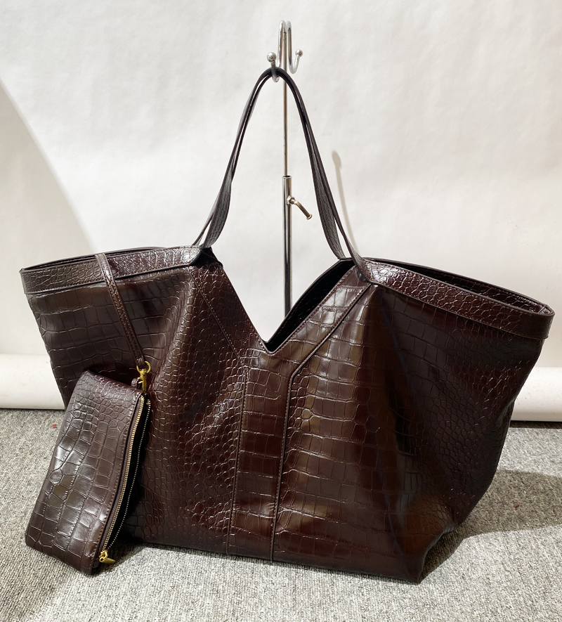 Luxury Bags Tote - กระเป๋าโท้ทลายจระเข้ขนาดใหญ่สำหรับผู้หญิง กระเป๋าถือดีไซน์หรูหรา รุ่นใหม่ปี 2026 ทำจาก PU