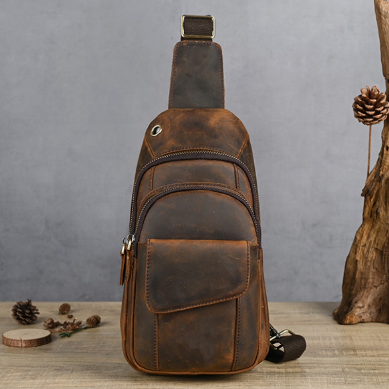 Luxury Bags Leather - ดีไซเนอร์หรูหรากระเป๋าคาดหน้าอกผู้ชายอเนกประสงค์ความจุขนาดใหญ่กลางแจ้งกระเป๋าสะพายไหล่ผู้ชายกระเป๋าเดินทางกระเป๋าเป้สะพายหลังโมชิลา นักเรียน