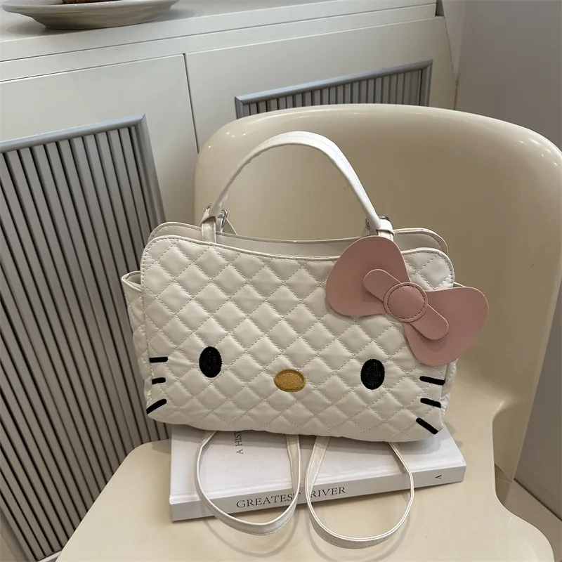Luxury Bags Cute - กระเป๋าสะพายไหล่ดีไซน์หรู ลายการ์ตูนน่ารัก รูปเฮลโลคิตตี้ ความจุเยอะ ใช้งานได้หลากหลาย กระเป๋าสะพายข้างแฟชั่น