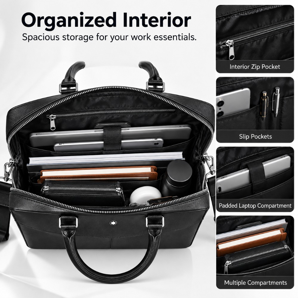 กระเป๋าเอกสารธุรกิจสำหรับผู้ชา - Luxury Bags Tote บทวิจารณ์และราคา