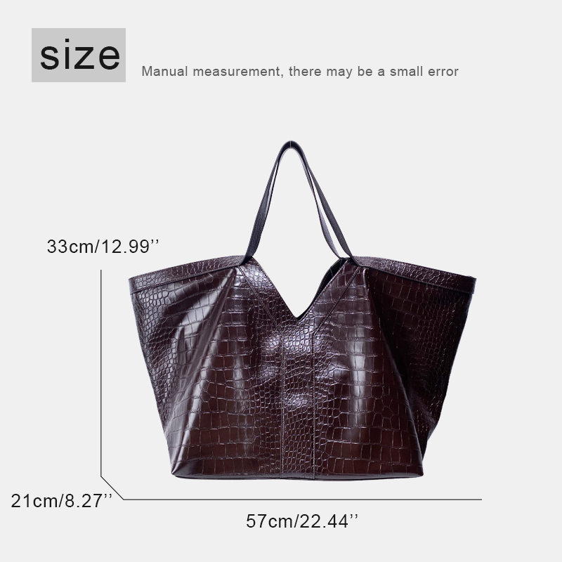 กระเป๋าโท้ทลายจระเข้ขนาดใหญ่สำ - Luxury Bags Tote บทวิจารณ์และราคา