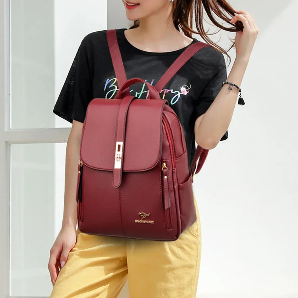 กระเป๋าเป้สะพายหลังหนังผู้หญิง - Luxury Bags Leather บทวิจารณ์และราคา